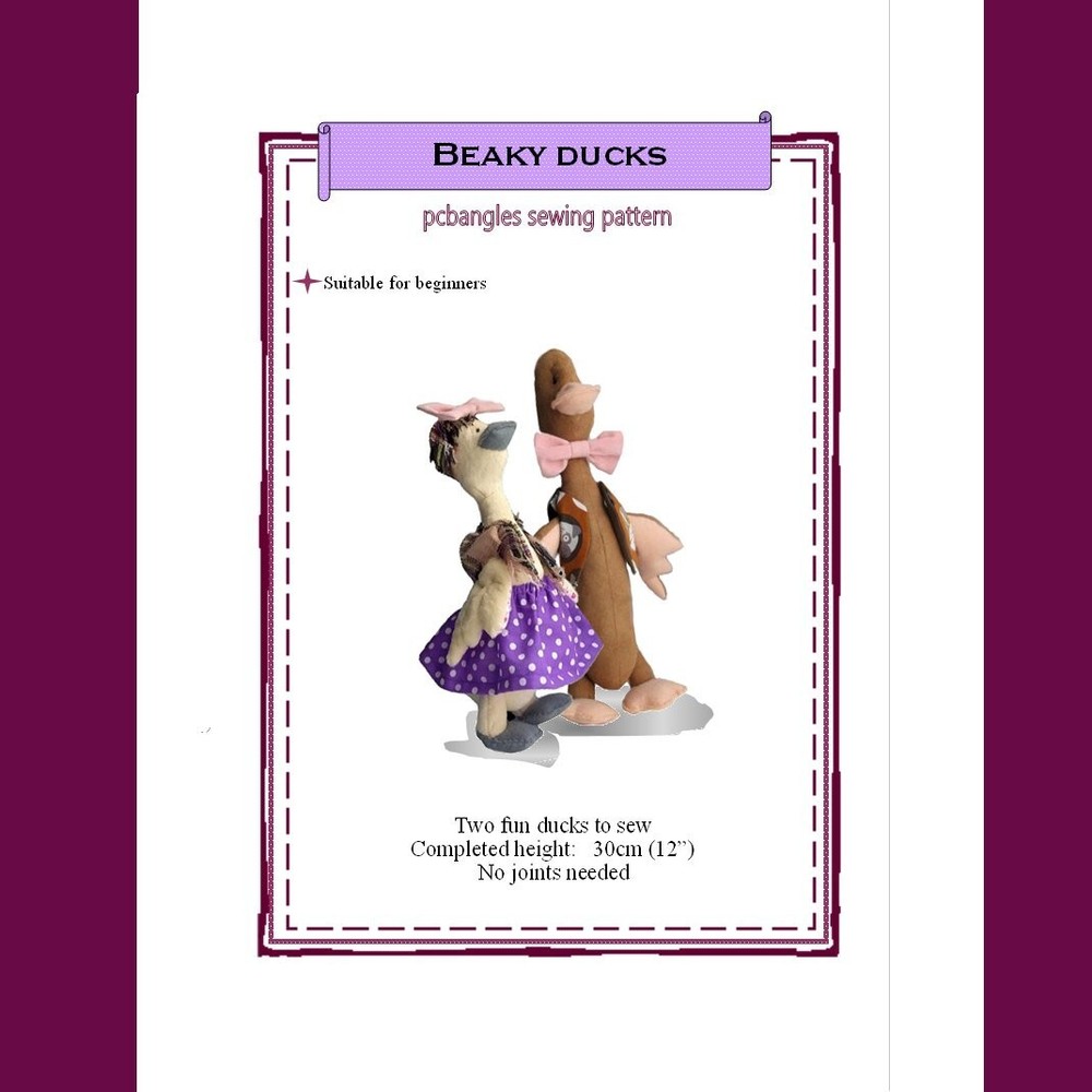 Beaky Duck sewing pattern by pcbangles