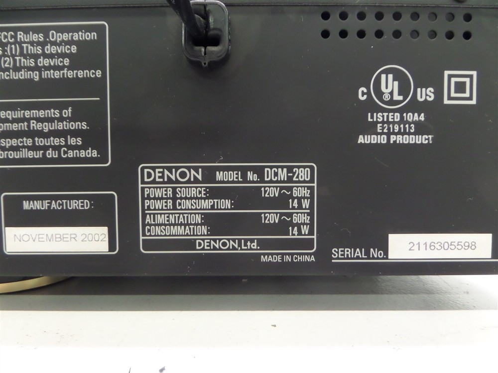 Denon DCM-280 5-Disc CD Auto Changer