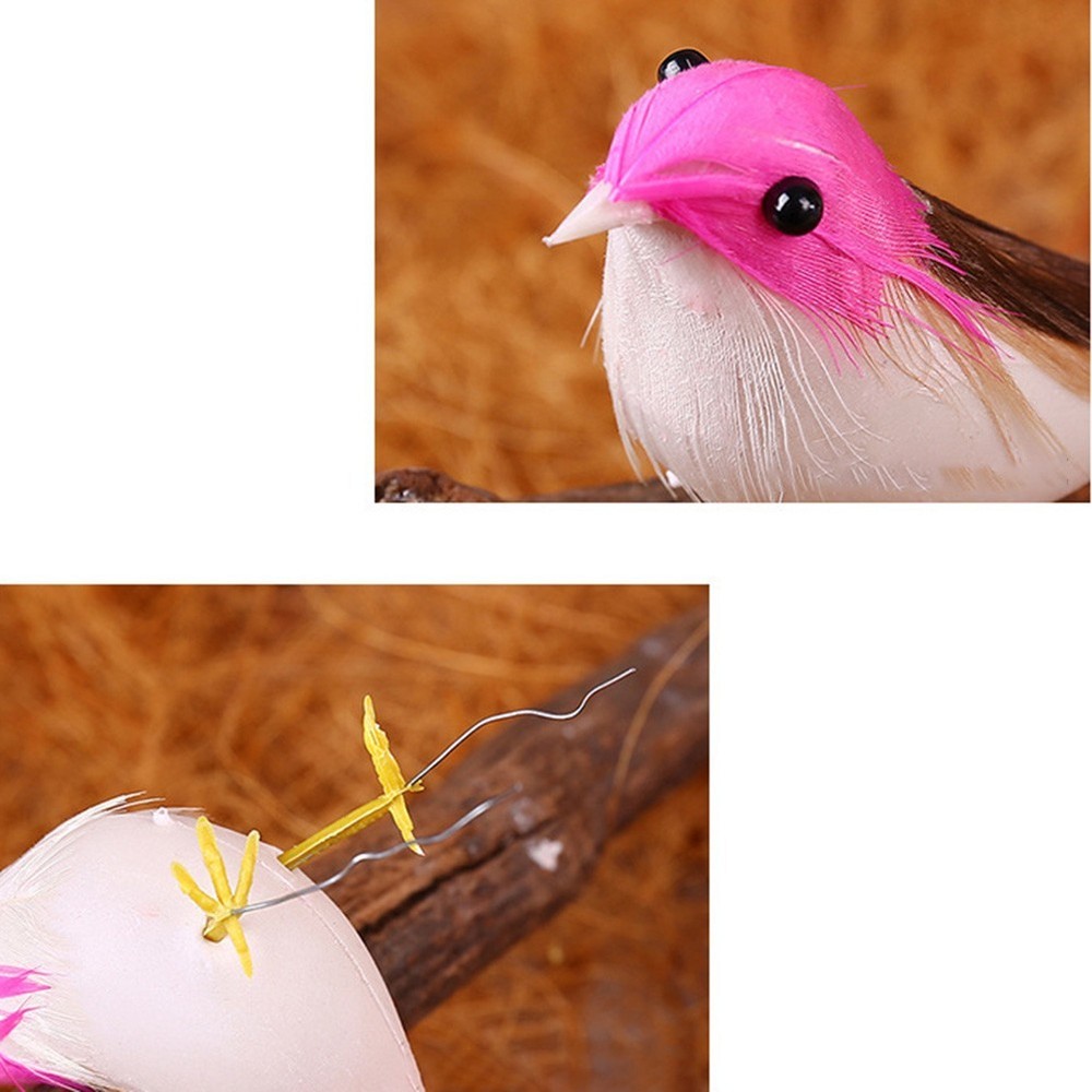 Simulation Feather Bird Home Garden Decor Multi Functional 24 Pcs DIY Crafts