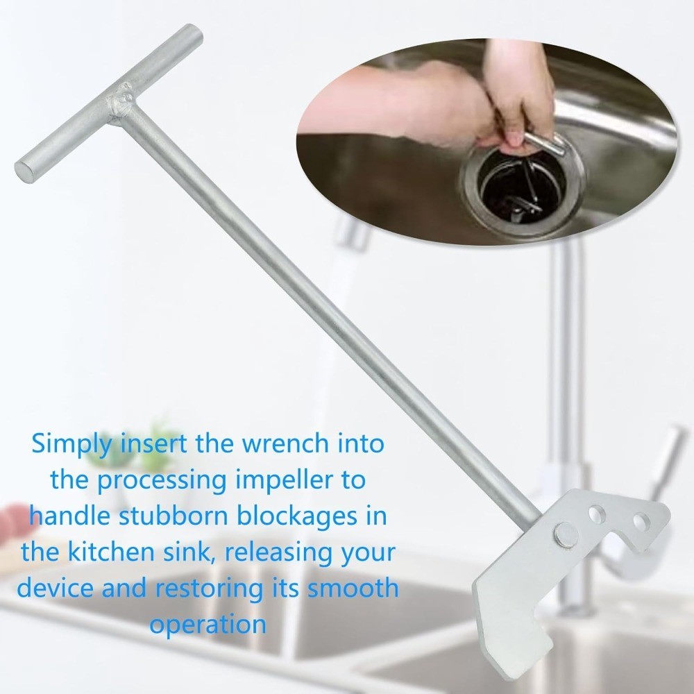 Garbage Disposal Wrench Unjamming Tool for Kitchen Sink Clogs Remover with Easy
