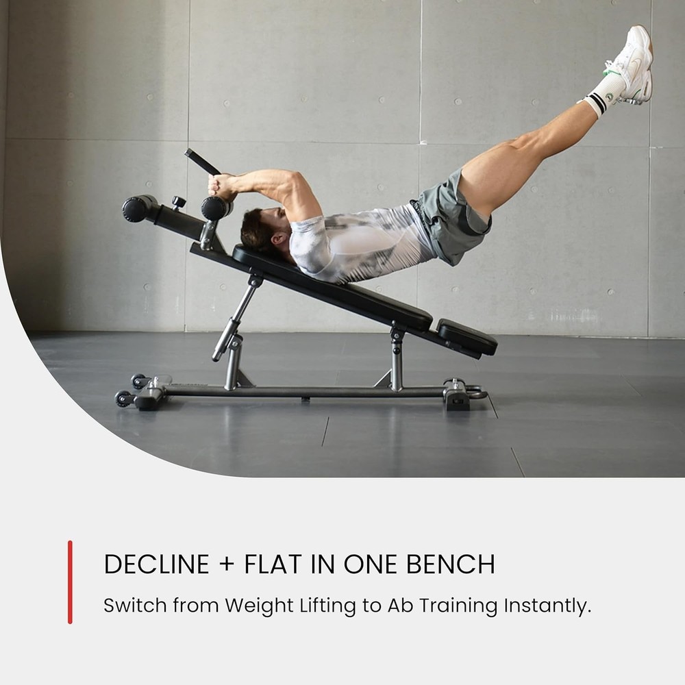 Superior Adjustable Ab Bench - Decline & Flat Position for All Workout Styles