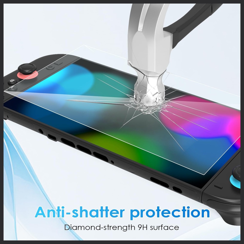 2X PROMO Bundle Switch 2 & OLED 7.9" Screen Protector 3-Pack Tempered Glass A...