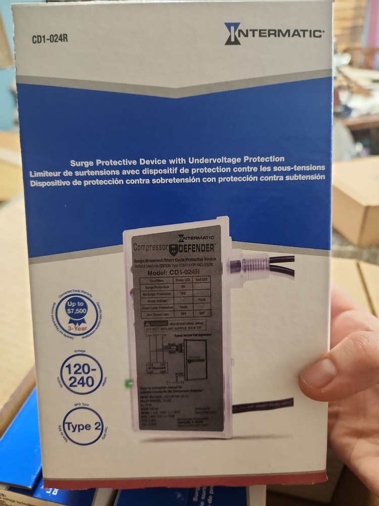 Intermatic CD1-024R Compressor Defender Surge Protector 120–240V Type 2 NEW