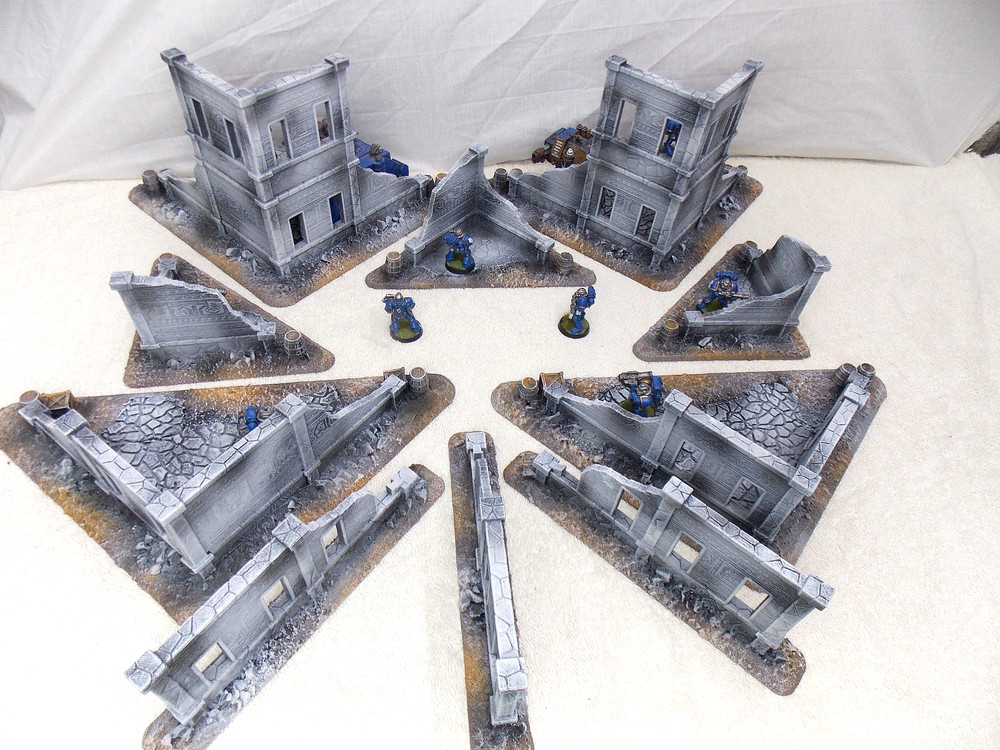 WARGAMING TERRAIN PAINTED, MEGA BUNDLE SET OF 10 PIECES
