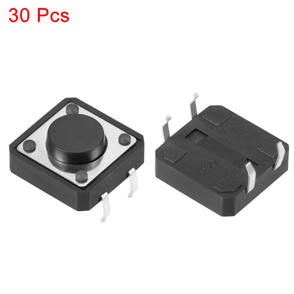 30pcs Panel Micro PCB Momentary Tactile Tact Push Button Switch DIP 12x12x5mm