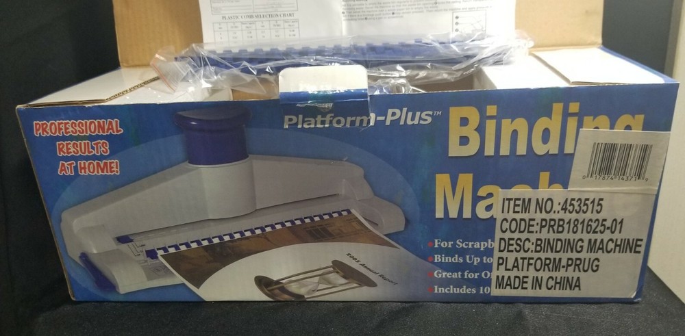 Binding Machine for Scrapbooking, Reports, & More Up to 100 Sheets Platform Plus