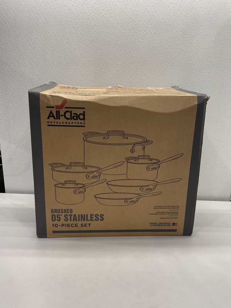 All-Clad Brushed D5 Stainless 10-Piece Cookware Set