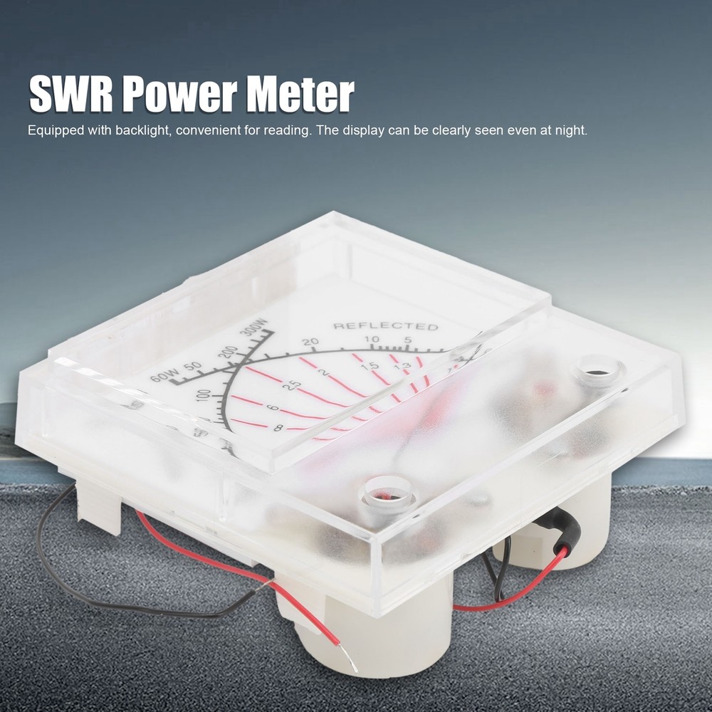 SWR/Power Watt Meter Needle 60/300W Power Meter Transmitter With Backlight