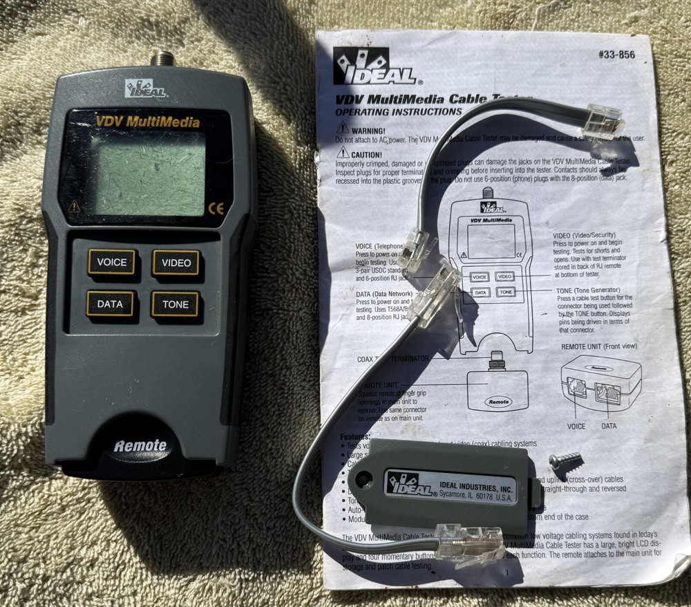 IDEAL DVD MULTI MEDIA TESTER NO. 33-856