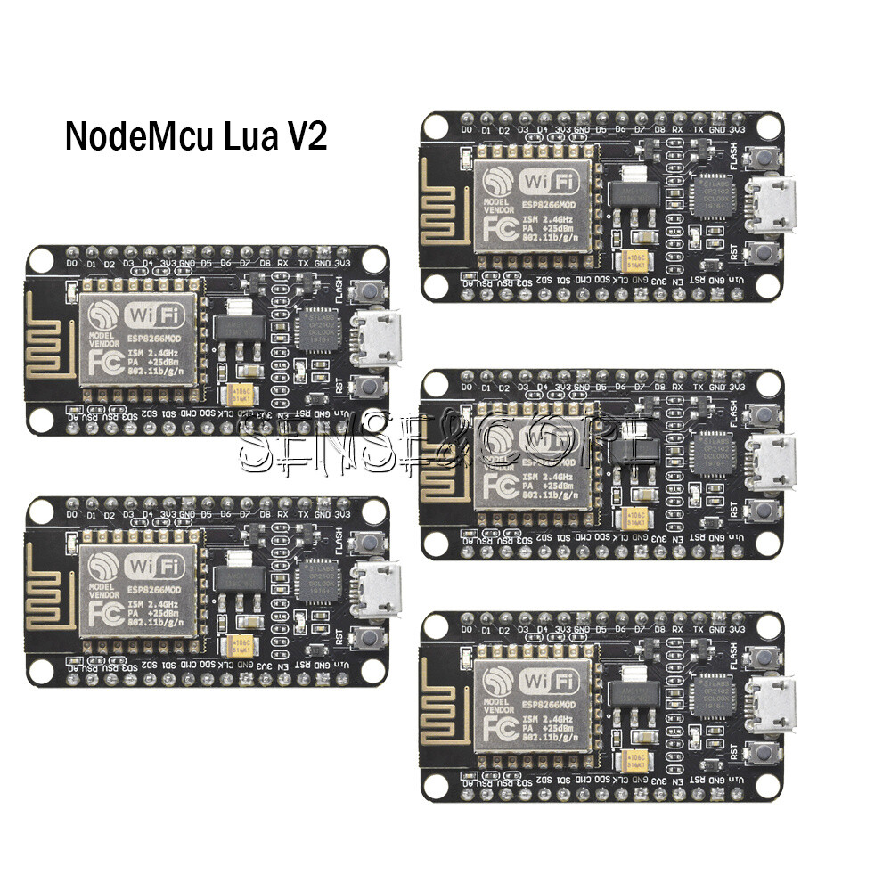5PCS NodeMcu Lua V2 WIFI Internet Development Board Based ESP8266 CP2102 Module-