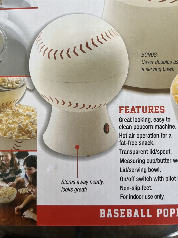 Baseball Just pop it hot air popcorn popper
