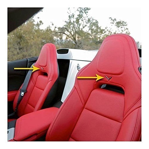 C7 Corvette Stingray Crossed Flags Seat Emblem (Pair)