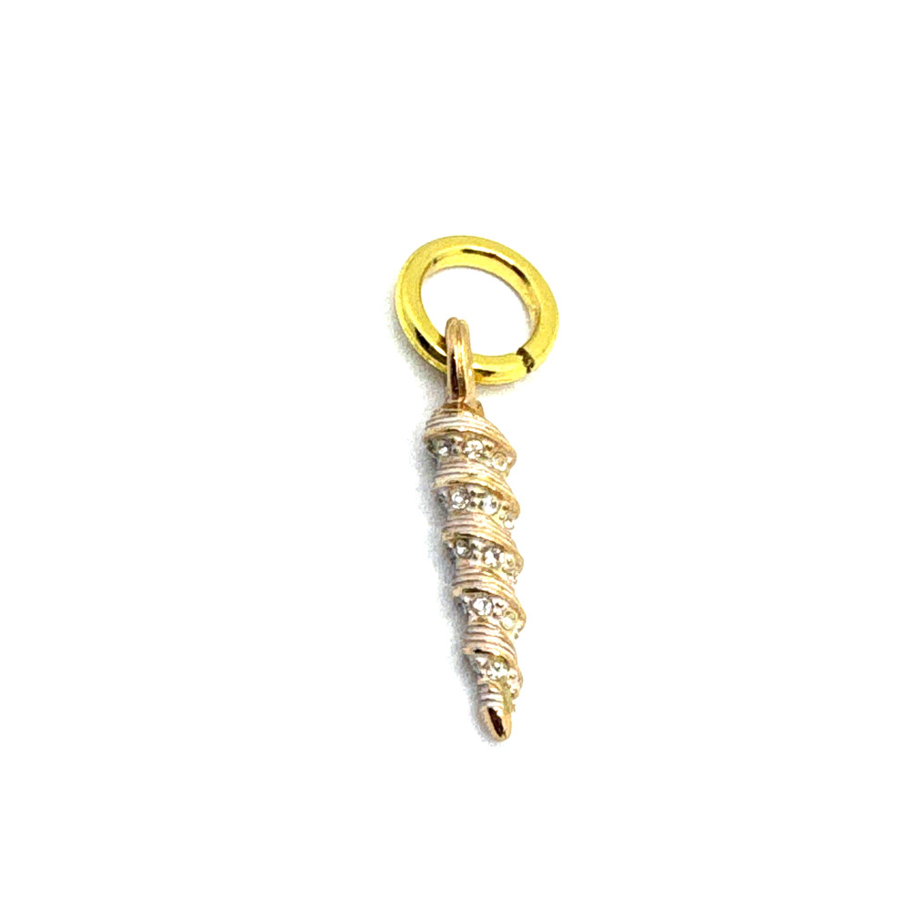 Brighton Shells Around The World Seashell Gold Spiral Custom Pendant Charm