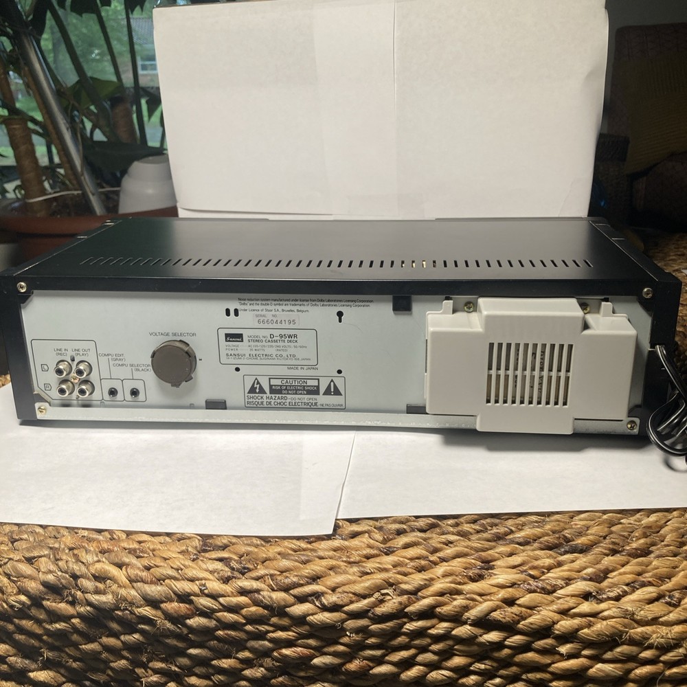 Sansui D-95WR Compu-Synchro Double Reverse Cassette Deck digital screen- Works!