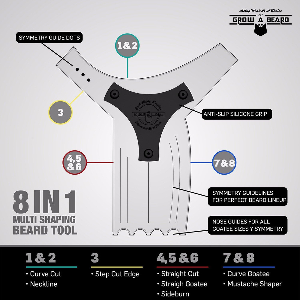 Beard Shaper & Barber Pencil, Beard Lineup Tool, Great Beard Guide Shaping Tool
