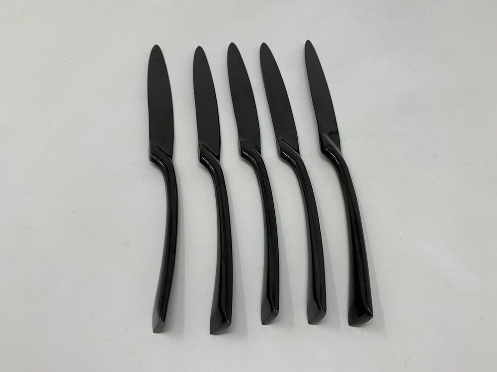 Black Stainless Onyxware 5 Dinner Knives