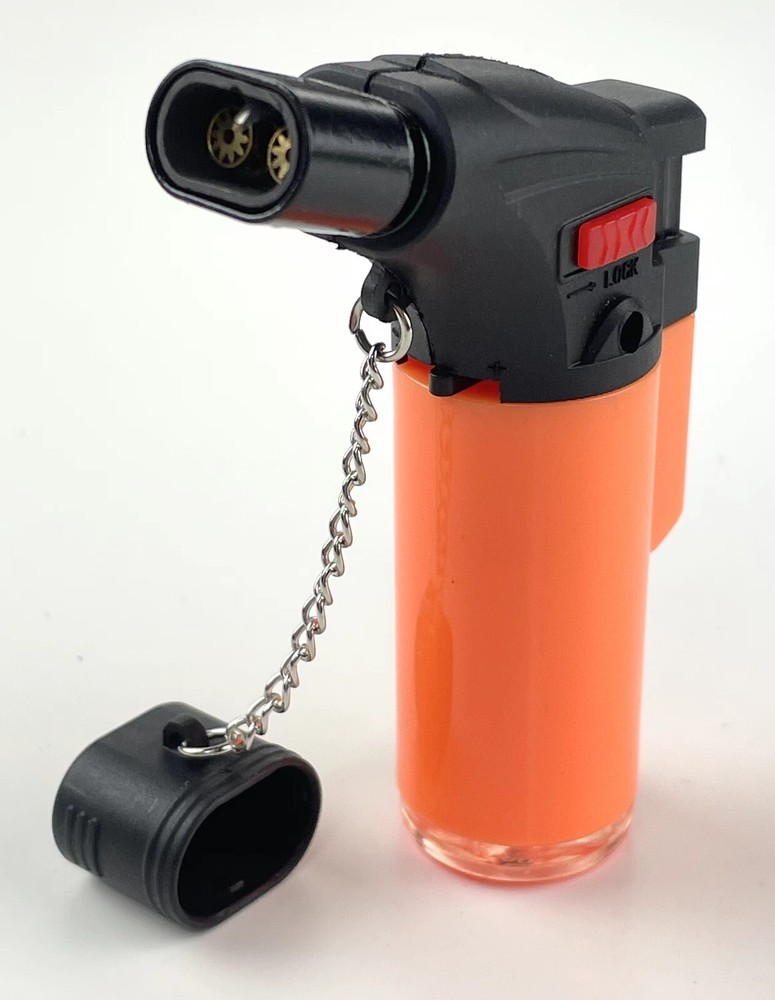 12 Pack Double Jet Torch Lighter Adjustable Butane Refillable Neon Color