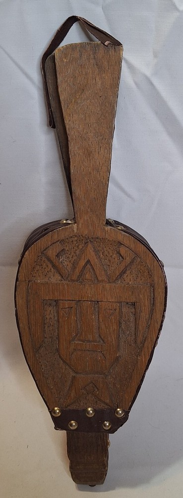 Antique Hand-Carved Wooden Bellows - Rustic Decor