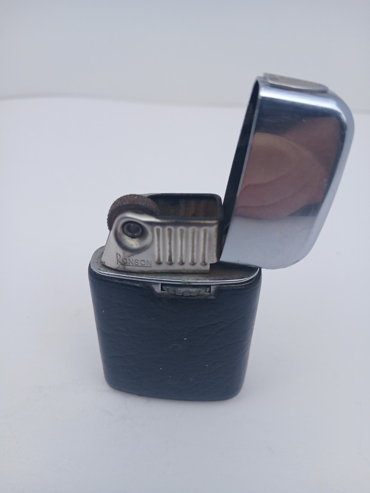 Vintage Ronson Varaflame electronic chrome pocket lighter. Untested.