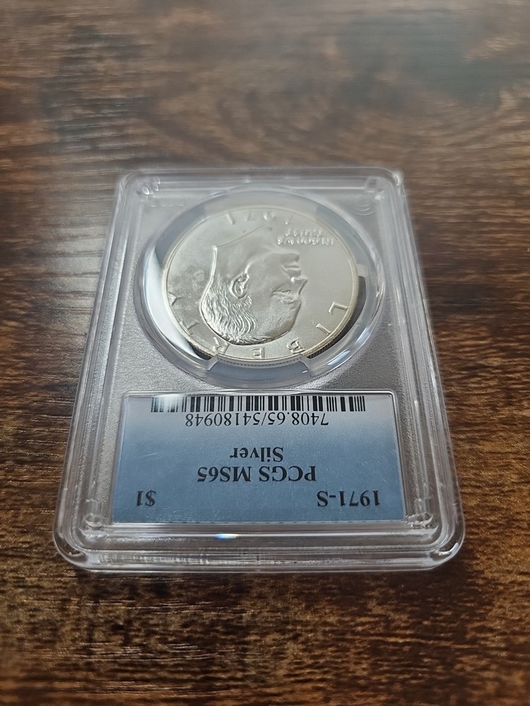 1971-S $1 PCGS MS65 MS 65 Eisenhower "Ike" Silver Dollar 40%