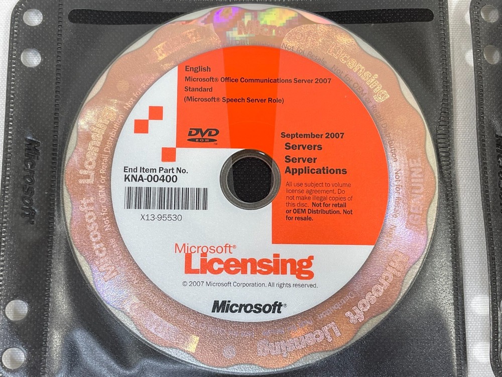 Microsoft Office Commincations Server 2007 Standard & Enterprised Edition DVD PC