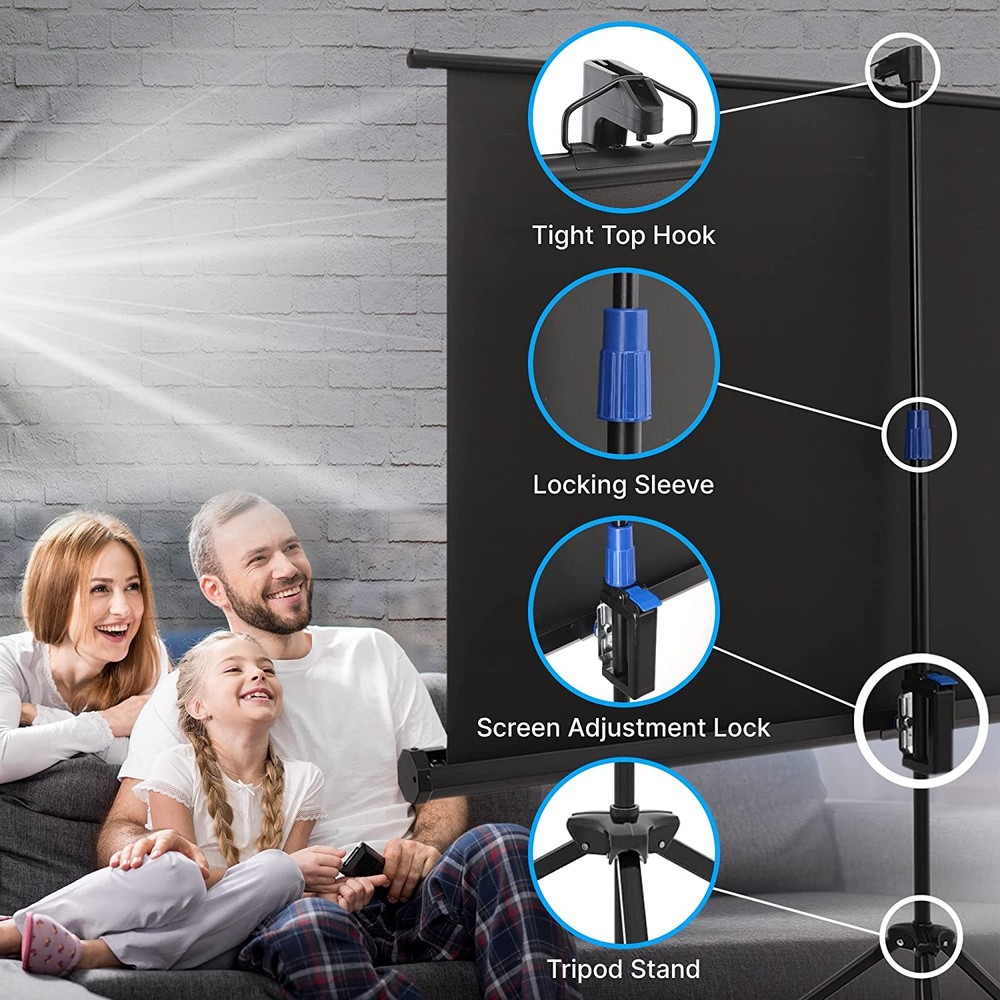 PyleHome PRJTP60 Tripod Projector Screen 60"16:9