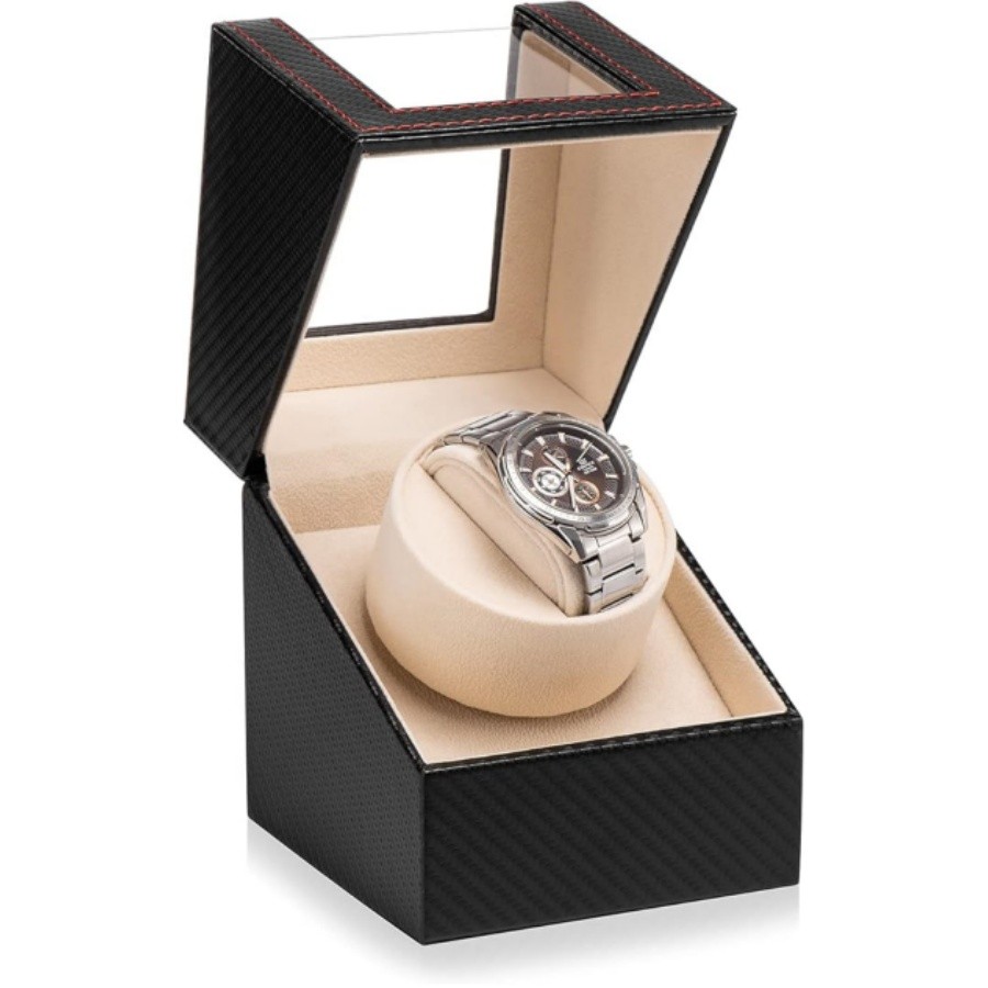Automatic Rotation Single Watch Winder Box Leather Storage Display Case Gift✨