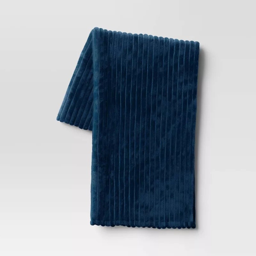 Channeled Plush Throw Blanket