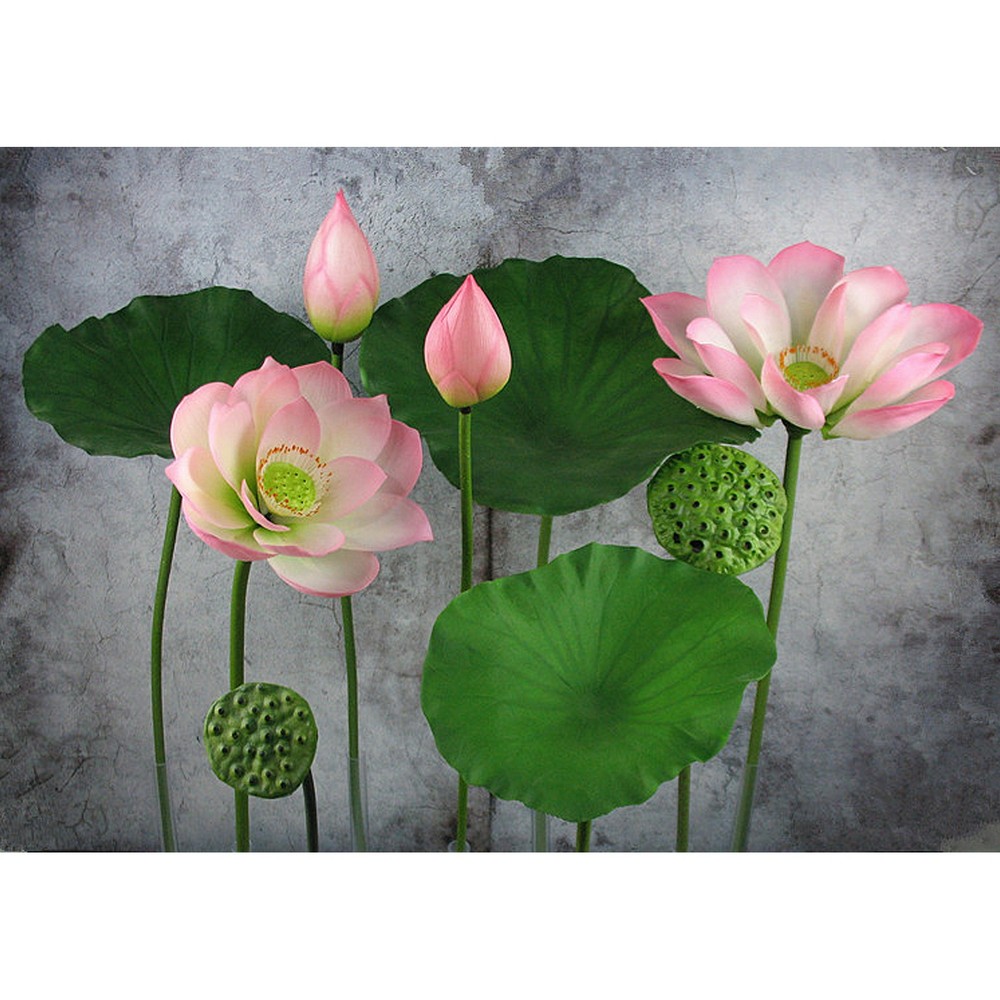 Small Artificial Pod With Wire Stem Oriental Style