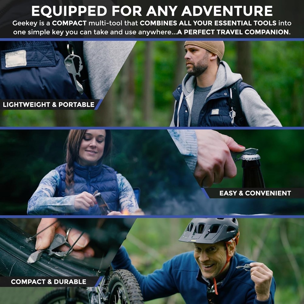 Versatile EDC Keychain Multitool – 16 Tools Include Bottle Opener & Screwdriver