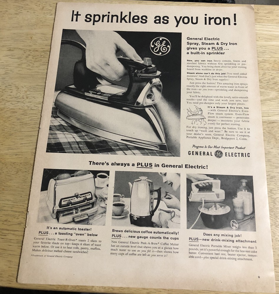 1959 GENERAL ELECTRIC Appliances Ad  - Vintage Print Ad