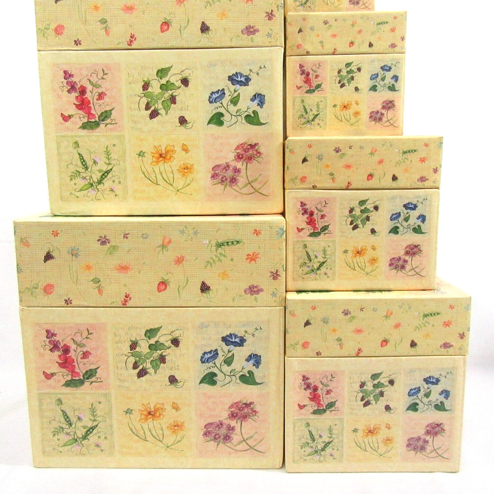 BOB'S BOXES Everything Beautiful Floral 7pc Storage Nesting Boxes