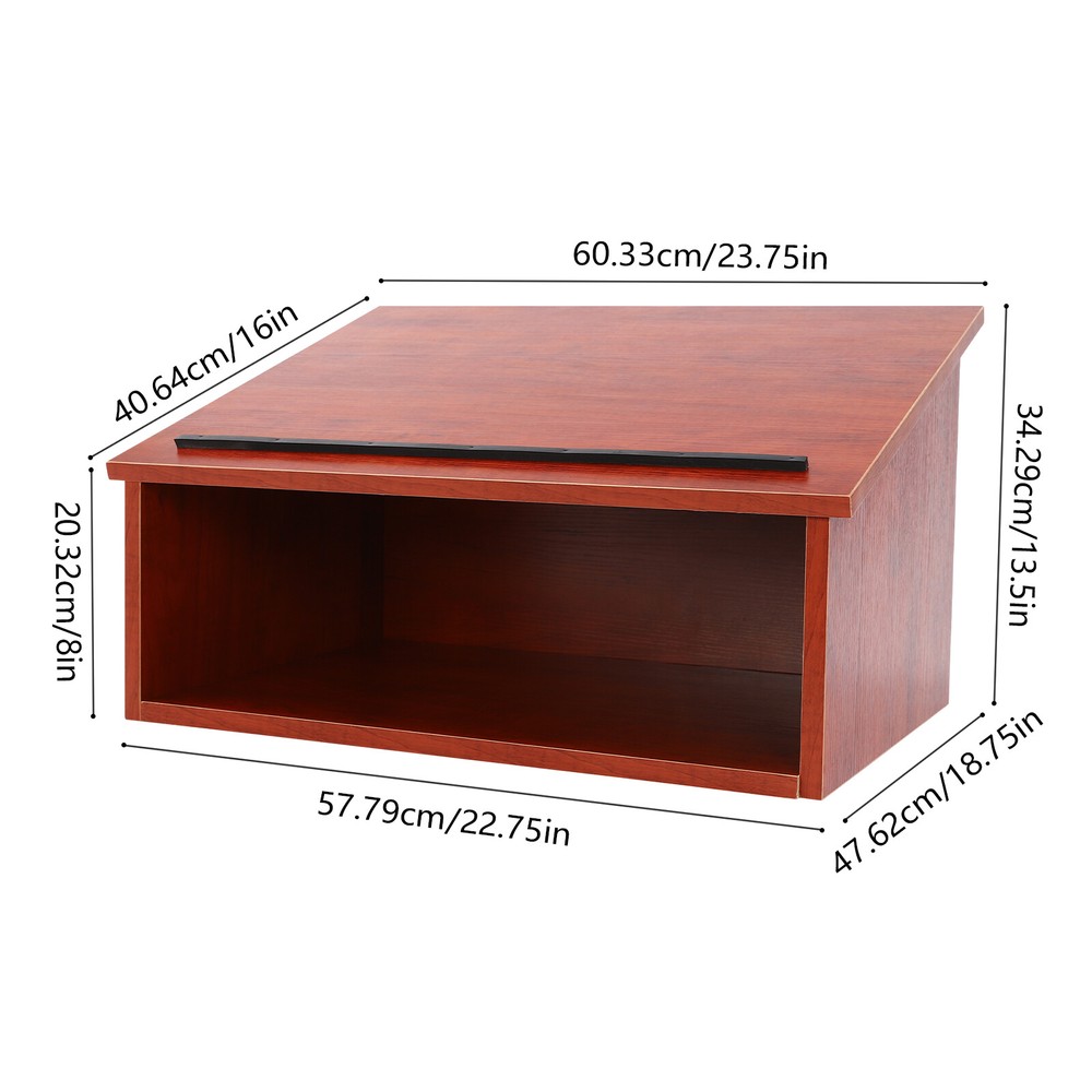 Portable Tabletop Lectern Classroom Presentation Lectern Table Top Lectern Brown