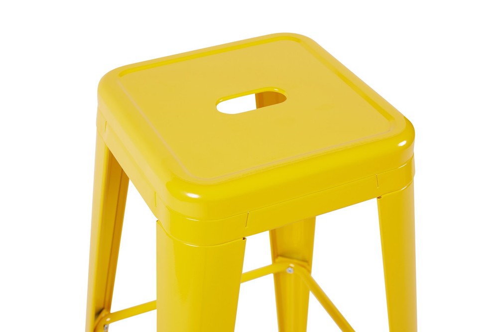 24 Inch Counter Height Stool, Backless Metal Bar Stools Set of 2, Non-Stackabl