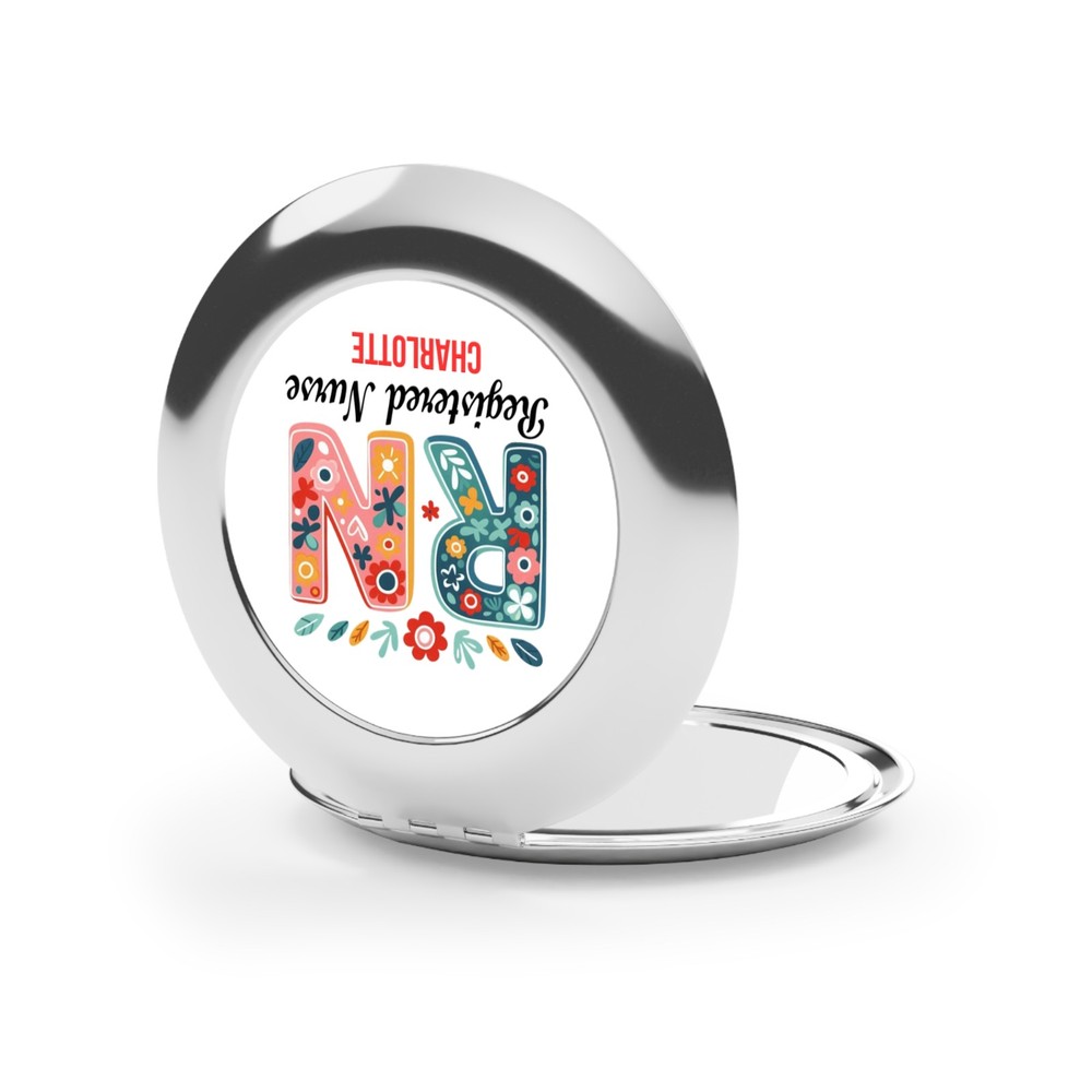 Personalized RN Compact Travel Mirror – Registered Nurse Appreciation Gift