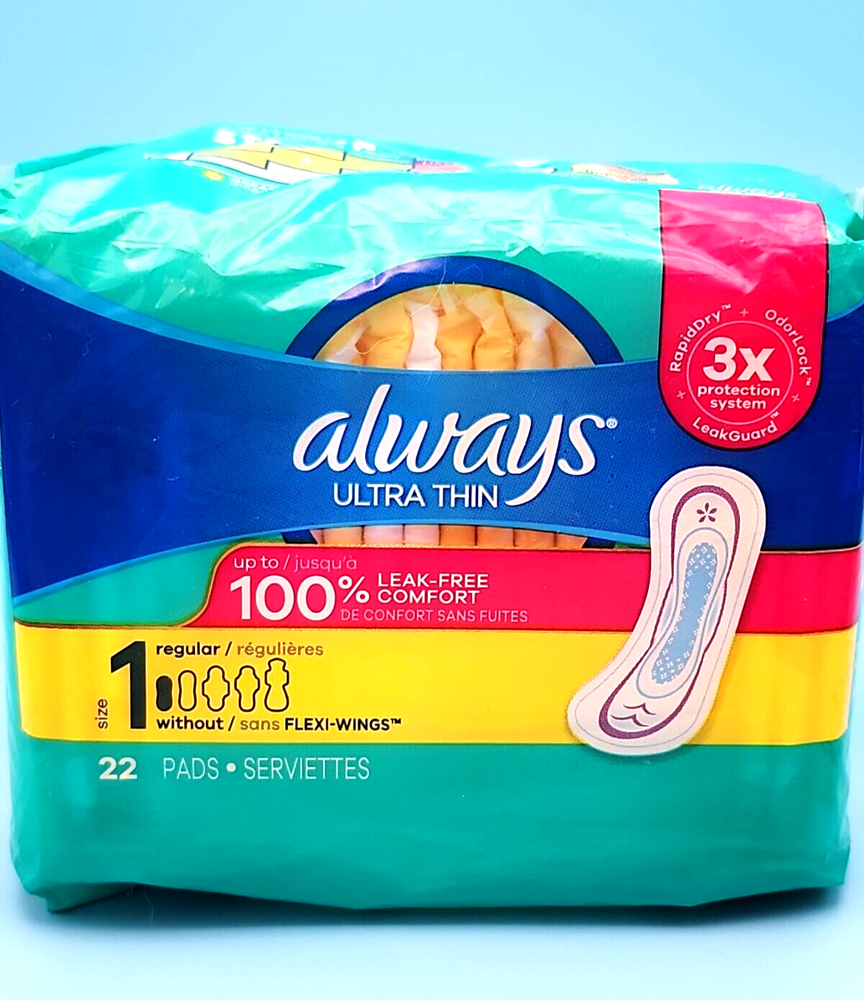 Pads Regular Ultra Thin 2x Always 22 Each