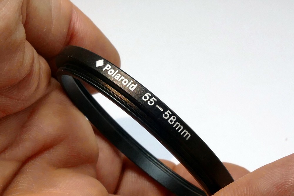 Polaroid 55mm to 58mm ring Metal adapter threaded step-up
