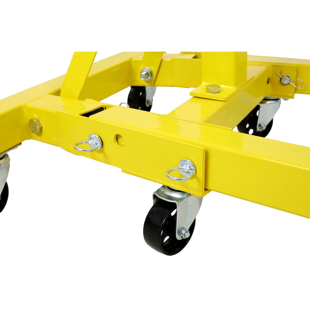 Folding Engine Stand 2000LB Capacity Motor Hoist 360° Adjust Mounting Head Dolly