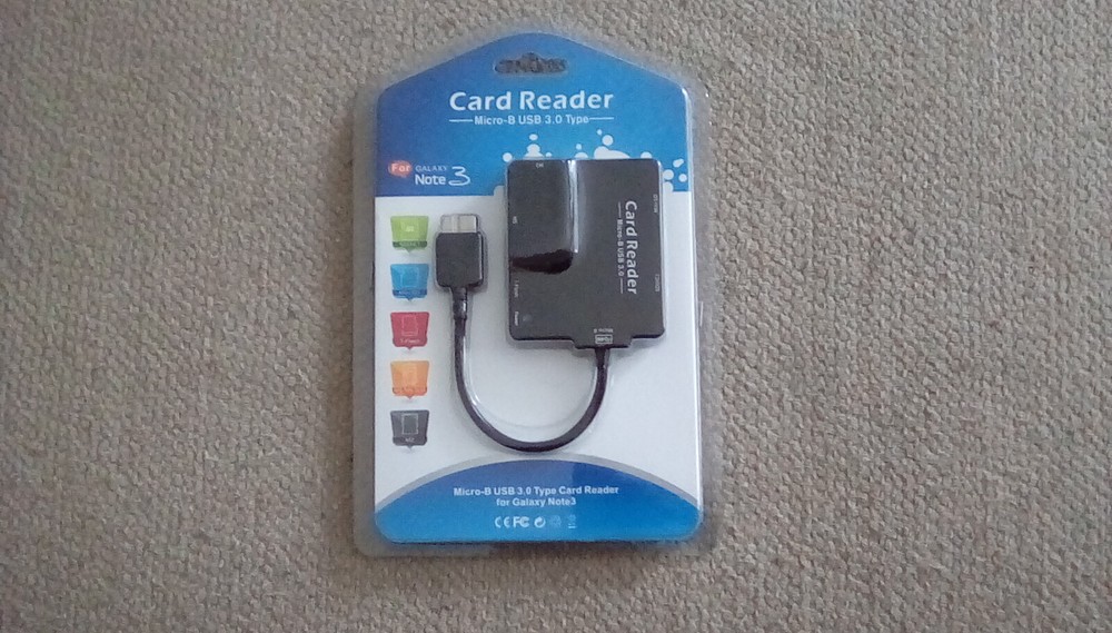 Micro-B USB 3.0 Card Reader for Samsung Galaxy Note3 cell phone
