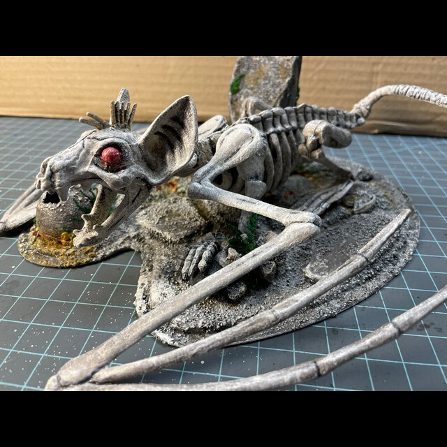 Handpainted Dragon Bone Diorama with Removable Base