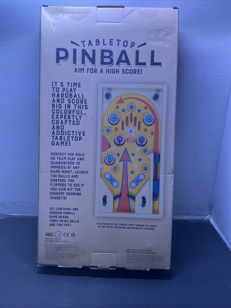 Tabletop Pinball 8+ Games Wooden