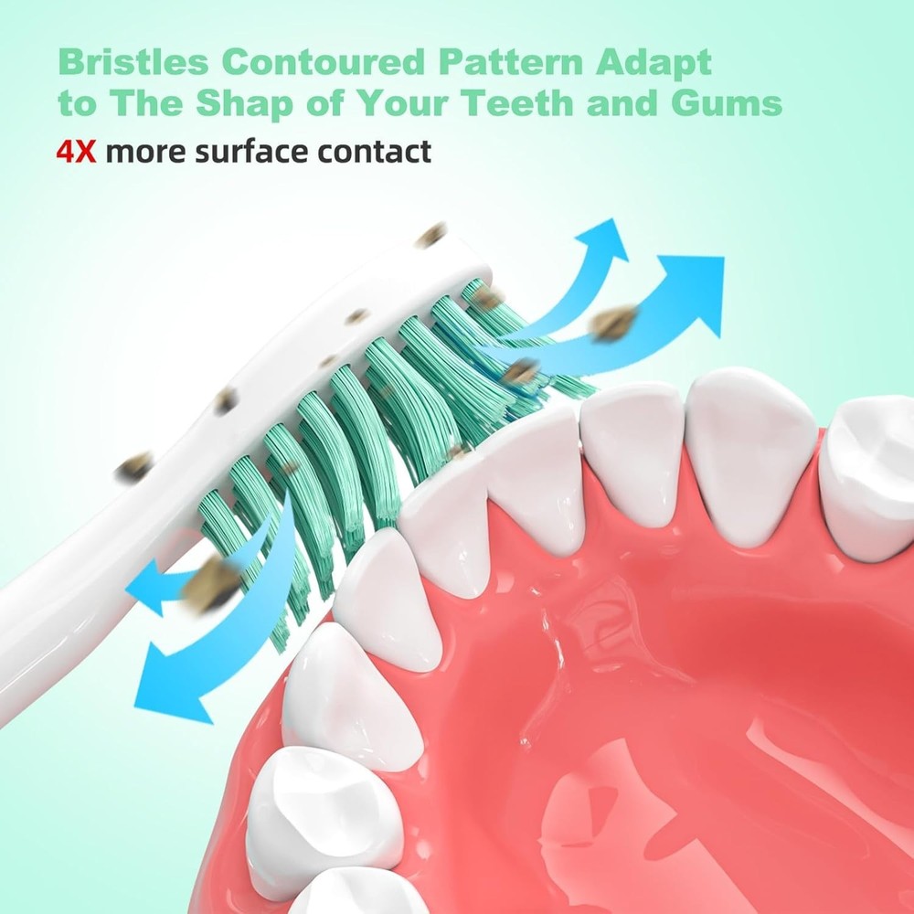 6 Pack Toothbrush Replacement Heads for Philips Sonicare E-Series,