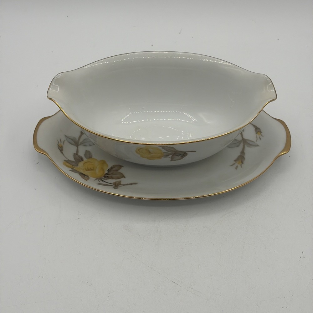 Sango Cotillion Yellow Rose Gravy Boat, Japan