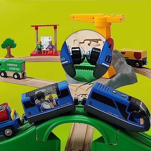 Lightweight Battery Engine Train Set with Figures - Compatible with Major Brands
