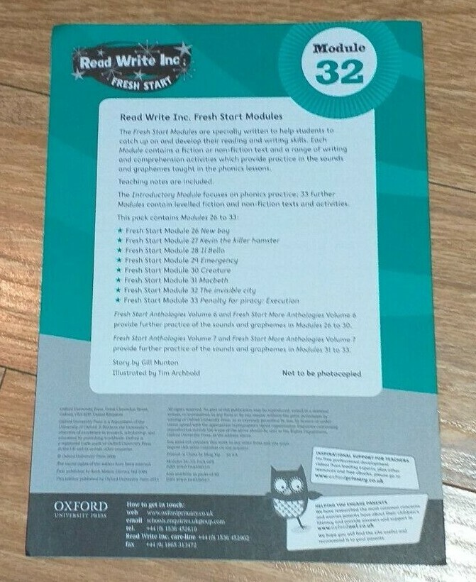 Read Write Inc Fresh Start - Module 32 - The Invisible City
