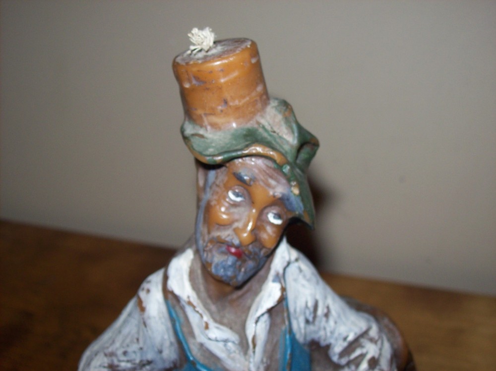 Vintage Bartender Keg Pourer Bar SOLID CARVED Candle