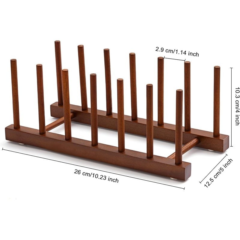 Teak Drying Rack Multi-Functional Kitchen Organizer Sturdy Storage Solution New