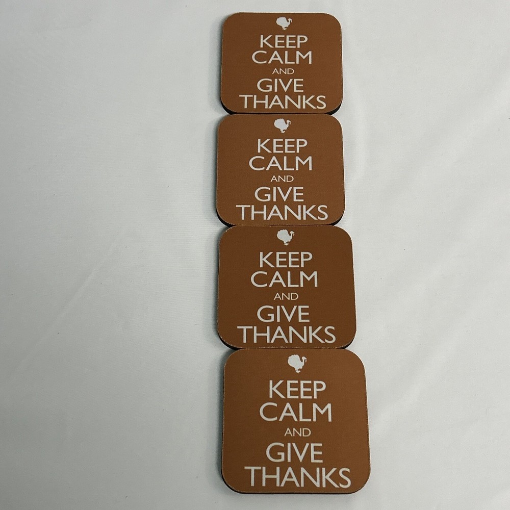 Keep Calm And Give Thanks Coasters