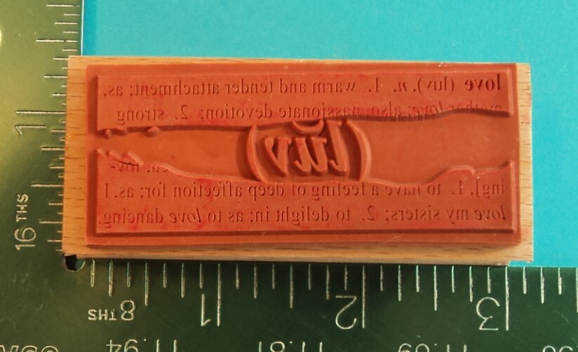 LUV - LOVE Dictionary Definition Rubber Stamp by OTC