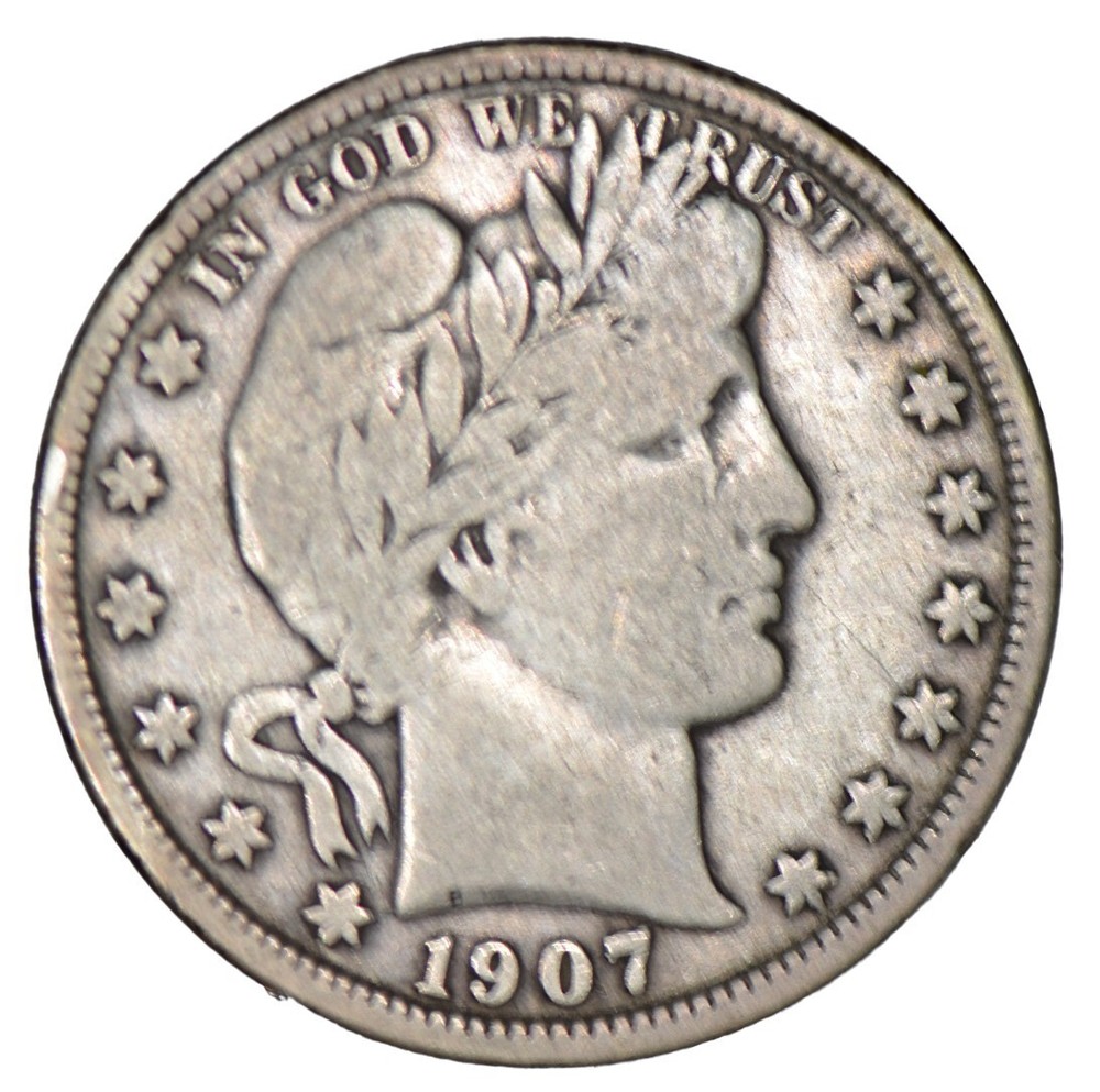 1907-D Barber Half Dollar ~ Fine